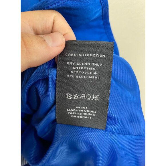 Vince Camuto Womens Blue Double Breasted‎ Jacket Size Large Cotton Blend - Picture 6 of 7